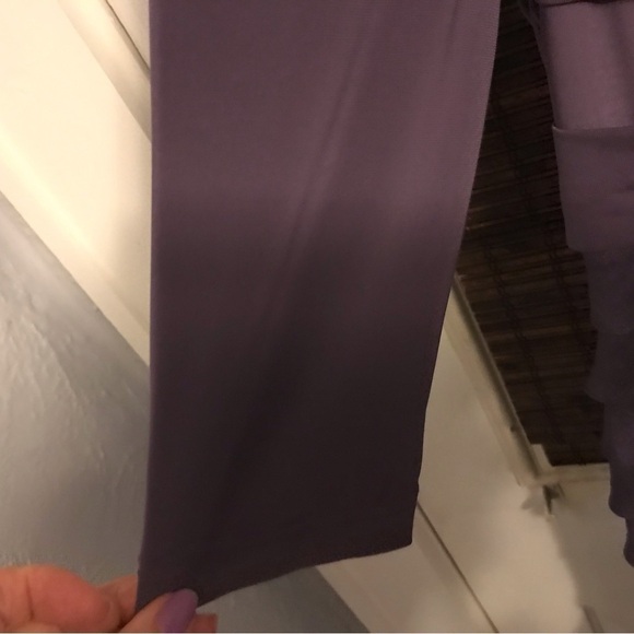 NWT Adrianna Papell Purple Stretch Pleated Shutter VNeck 3/4 Sleeve Dress - Picture 6 of 11